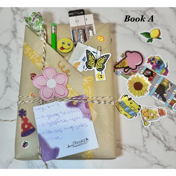 Kids' Blind Date With A Book: Mystery Story Gift Set, Stickers & Bookmark - Picture 2 of 5